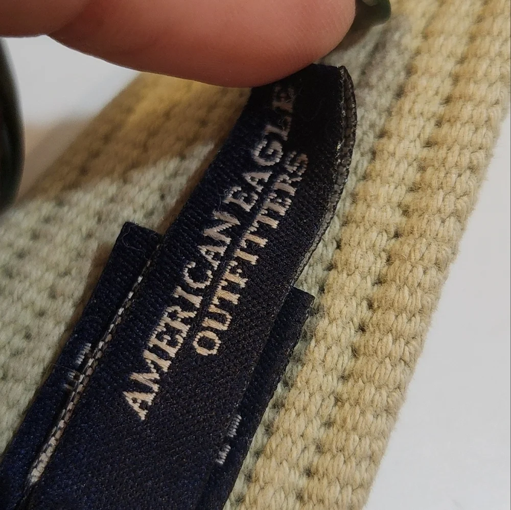 American Eagle Outfitters Kaki Men's Canvas Belt Size M